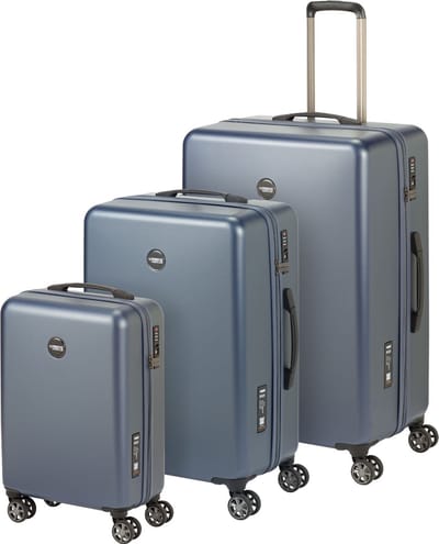 Princess Traveller PT-01 Deluxe - Kofferset 3 Delig - Platinum Navy - 34L Handbagage - 65L en 99L Reiskoffer - Lichtgewicht Koffer - TSA Slot