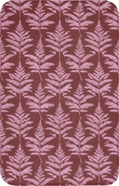 WC mat 50x80 cm - Antislip - Blad - Patroon - Paars - Toiletmat - Vloermat - Douchemat - Toilet tapijt - Toiletmatten
