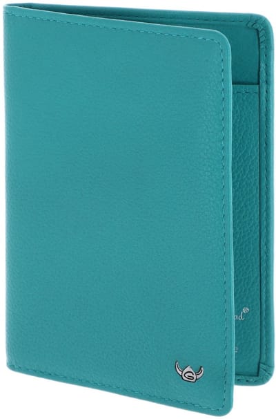 Golden Head Leren identiteitskaarthoesje Madrid RFID Protect Ausweisetui 4480 Türkis turquoise