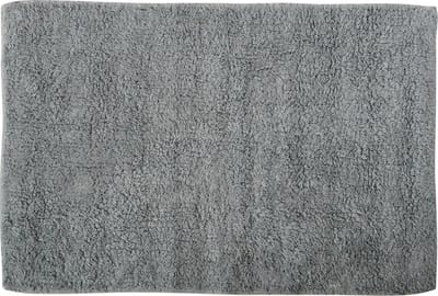 MSV Badkamerkleedje/badmat - voor op de vloer - grijs - 45 x 70 cm - polyester/katoen