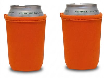 EIZOOK 2 stuks Oranje koelhoud hoesjes voor blikjes - koelen