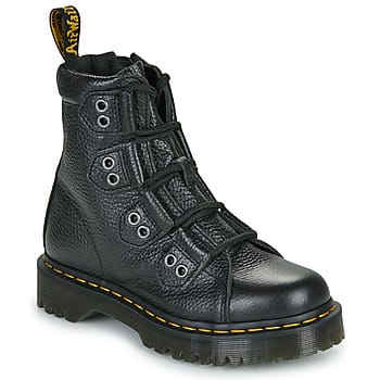 Dr. Martens Bikerlaars - 1460 BEX LTT 4 Tie Boot - Black Milled Nappa - EU36 tot EU41 - voor Vrouwen - zwart