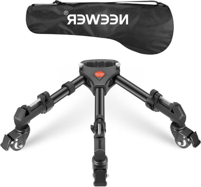 Professionele zware tripod dolly met rubberen wielen en verstelbare pootmontages voor DSLR-camera's en camcorders, ideaal voor fotografie en videoproductie