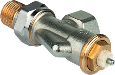 Honeywell Home radiatorafsluiter horizontaal haaks 3/8''/10mm type SX met universeel voorinstelbaar binnenwerk (V2000ASX10)