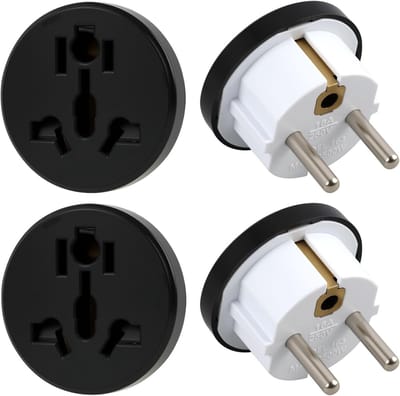 Reisadapter 4pcs - US/UK naar EU - Universeel - Ideaal voor reizen - ShopVlot