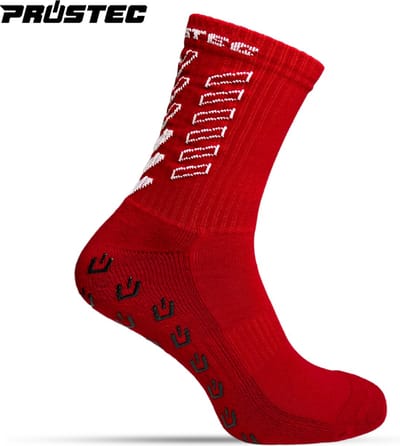 Prostec Gripsokken Voetbal - Voetbalsokken Antislip - 40-46 - Rood