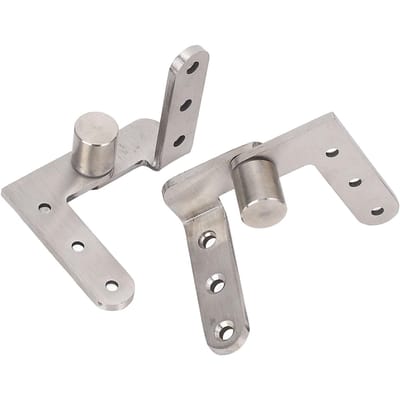 Deur Draaipunt Scharnieren Heavy Duty Roestvrij Staal 270 Graden Draaiend Verzonken Scharnier Links Rechts Maximale Belasting 130lbs Zilver