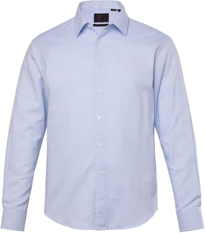 JP 1880 - Heren - Zakelijk overhemd business lange mouwen kentkraag Modern Fit - Lichtblauw - Maat 3XL