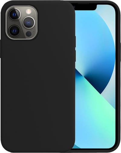 Hoesje - Geschikt voor Apple iPhone 14 Pro - Sterk & Shockproof - Siliconen Case - Hoes Cover - Telefoonhoes - Zwart