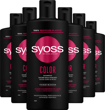 Syoss Color - Shampoo - Gekleurd Haar - Beschermt en Behoudt de Haarkleur - Zachte Reiniging - Glans - Voordeelverpakking - 6x 440ml