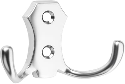 SO-TECH® Garderobehaak LENA 2 haken kort / chroom mat Jashaak Kledinghaak