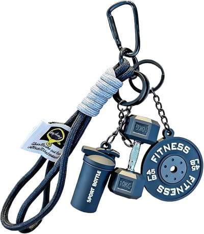 Thijox - Fitness Sleutelhanger met Halter, Motivatie Gym Accessoires voor Dames en Heren, Leuke Shaker Hanger voor CrossFit, Auto Sleutel-Accessoires,