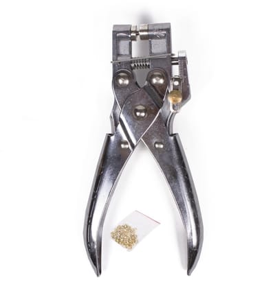 Benson Oogjestang set - 165 mm - Inclusief 100 oogjes - Voor leer en textiel