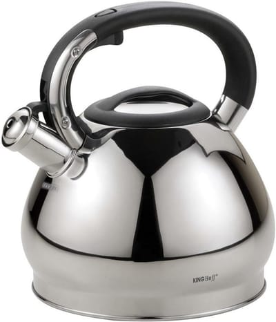 Waterkoker 34 L - Theepot RVS - Water Koken - Hittebestendig Handvat - 26 Liter Bruikbaar - Zilver Zwart