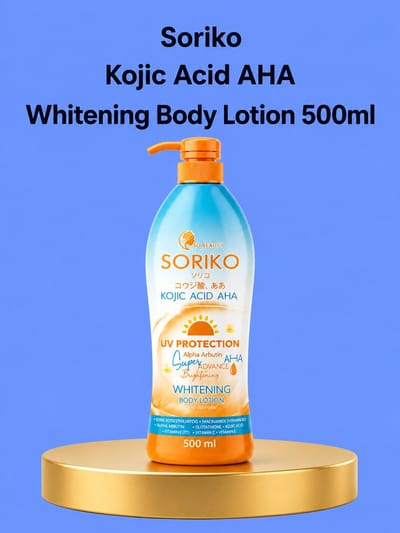 Soriko Kojic Acid bodymilk – 500g – Skin Lightening Soap – Tegen Pigmentvlekken – Donkere Vlekken Verwijderaar – Egale Huid – Whitening Gezichts- & Lichaamszeep – Anti Acne – Hydraterend & Verfrissend