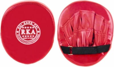 Boks pads set - 2 Stuks - Bokser doel - Boxing training - Box oefening - Boks Handschoenen - Rood - Stootkussen - MMA/Kickboxen/Muay Thai
