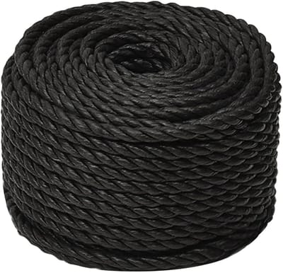 Veiligheidstouw - Werklijn Klimtouw - Boot Sport Camping - Drijft op Water - 12 mm 500 meter - Zwart