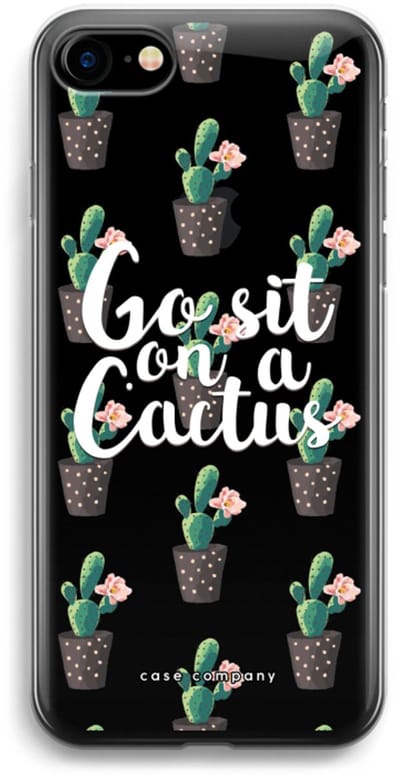 Case Company® - Hoesje geschikt voor iPhone 7 hoesje - Cactus quote - Soft Cover Telefoonhoesje - Bescherming aan alle Kanten en Schermrand