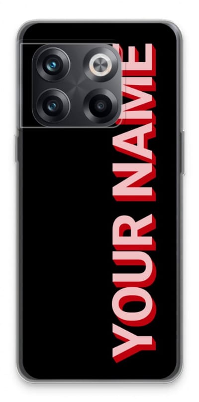 Gepersonaliseerd - Case Company® - Hoesje geschikt voor OnePlus 10T hoesje - Namecase - Soft Cover Telefoonhoesje - Bescherming aan alle Kanten en Schermrand