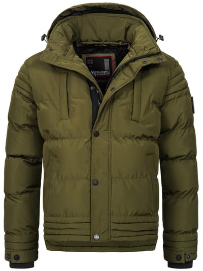Alessandro Salvarini heren winterjas AS-281 met teddyvoering en afneembare capuchon