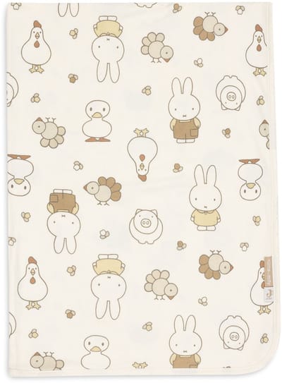 Jollein Baby Deken Wieg - 75x100cm - Jersey - Miffy Family Farm