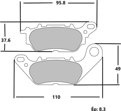 Plaquette de frein Ferodo pour Scooter Yamaha 125 Vity 2008 à 2011 SE421 / AV Neuf