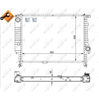 Radiator, motorkoeling NRF 509558