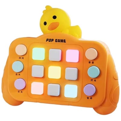 Geüpgraded Elektronisch Pop Licht Snel Drukspel Console Speelgoed Voor Kinderen Volwassenen Fidget Anti Stress Verlichting Speelgoed Interactieve Spelmachine yellow