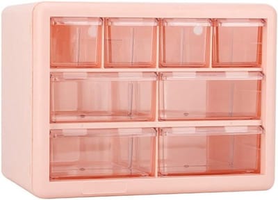 8 roosters ladekast sieraden opbergdoos organizer desktop make-up bak diversen container huisdecoratie (kleur: E) (E)