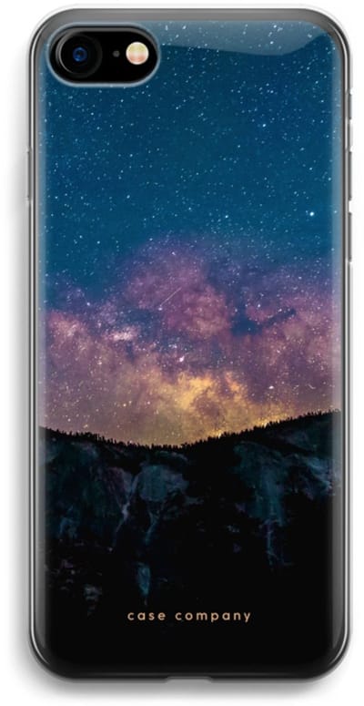 Case Company® - Hoesje geschikt voor iPhone SE 2020 hoesje - Travel to space - Soft Cover Telefoonhoesje - Bescherming aan alle Kanten en Schermrand