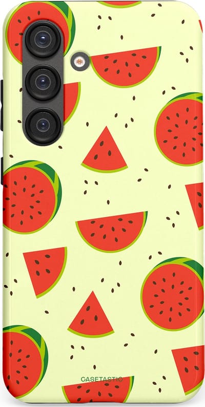 Casetastic Hoesje Geschikt voor Samsung S25 - Stijlvolle Beschermende Duo-layer Case - Meloen Moment