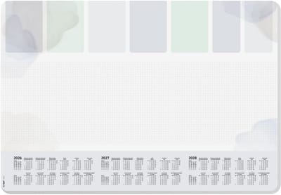 Bureauonderlegger A2 Wit | Bureaukalender 3 Jaar & Weekplanner | Veel Schrijfruimte