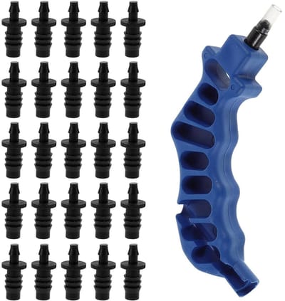 Druppelirrigatie Set - Gatenpons Reparatie - Tuinonderhoud - Slijtvast PP Materiaal - 4/7'' tot 3/5'' - Zwart