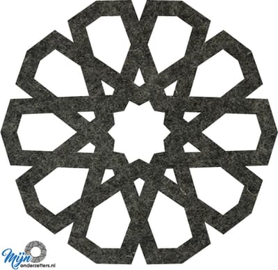 Trendy vilt onderzetter - Gemeleerd antraciet - 6 stuks - 10 x 10 cm - Tafeldecoratie - Glas onderzetter - Valentijn - Cadeau - Woondecoratie - Tafelbescherming - Onderzetters voor glazen - Keukenbenodigdheden - Woonaccessoires - Tafelaccessoires