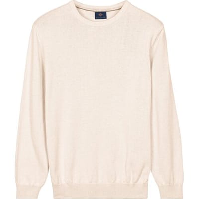 Baileys Trui Crew Neck Solid Color Cotton Knit Shell / male