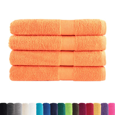 vidaXL - Handdoeken - SOLUND - 4 - st - 600 - g/m² - 100x200 - cm - oranje
