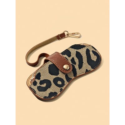 Dameshoesje, Heren Draagbare Retro Brildoosje, Zonnebril Beschermhoes, Myopie Brilhoesje, Modieuze Bril Etui geel