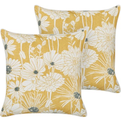 SCIRPUS - Sierkussen set van 2 - Gebroken wit - 45 x 45 cm - Katoen