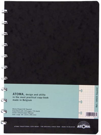 Copy-Book, inktbestendig papier, A4-vierkant, met 144 vervangbare zijden, 72 vellen, crèmekleurig, 90 g/m2