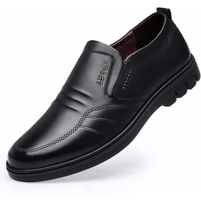 Leren herenschoenen Loafers Vrijetijdsschoenen Antislip sneakers Herenkleding Schoenen Licht ademend Flats Zomer comfortabel schoeisel 39 black