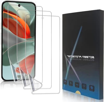 3-Pack TPU Screen Protector voor Google Pixel 9 Pro - HD Duidelijk Flexibele Hydrogel Beschermfolie, Ondersteunt Vingerafdrukontgrendeling en Schokbestendigheid
