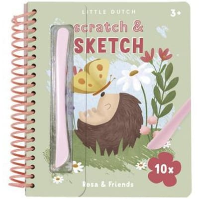 Little Dutch Rosa & Friends Scratch & Sketch Educatieve boeken (spelletjes en raadsels)