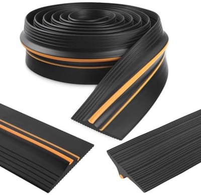 Weerbestendige Garagedeur Afdichting - Rubberen Drempel Strips voor Garages en Magazijnen (90mm×12mm×3m)