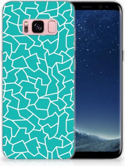 Samsung Galaxy S8 Hoesje maken Cracks Blue