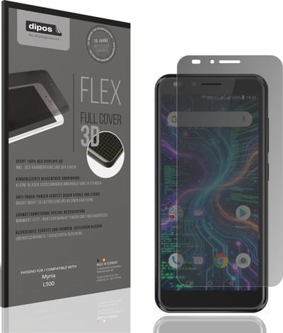 dipos FLEX – Matte Privacy Screenprotector geschikt voor Myria L500 | Volledige Schermbescherming | Case-Friendly