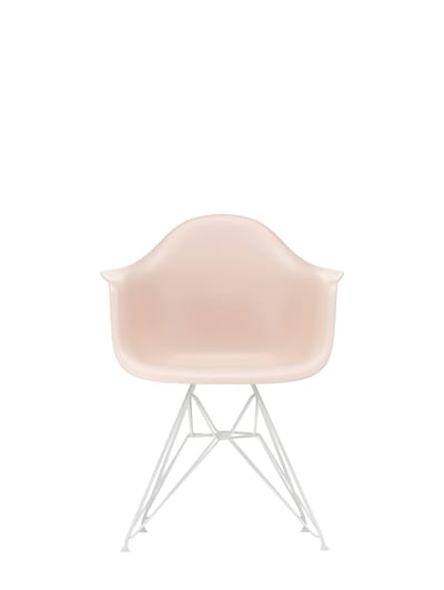 Vitra DAR Eames Plastic Armchair - zachtroze RE - wit