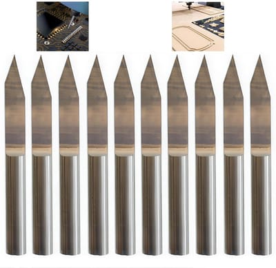 Graveer Bits - Frees Bits - Precisie Graveren - Hardmetalen Snijvlak - 0.2mm 30 Graden - Metaal