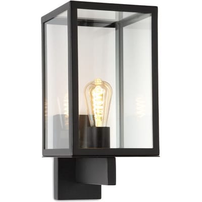 KS Verlichting - wandlamp - Camden - zwart - E27 - modern - strak - vierkant - aluminium