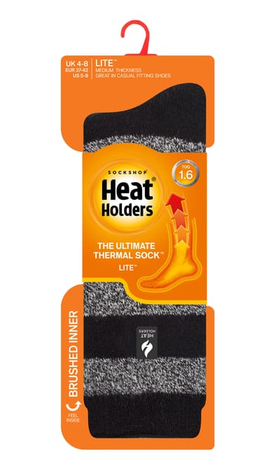 Heat Holders Lite - Geïsoleerde thermo damessokken - Zwart / Wit (Bologna)