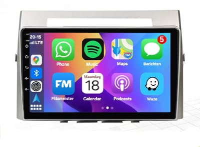 Autoradio 4/64GB met Carplay en Android auto | Geschikt voor Toyota Corolla Verso AR10 2004-2010 | Radio scherm met Navigatie | 2004 2005 2006 2007 2008 2009 2010